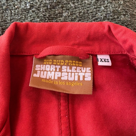 Big Bud Press Short-Sleeve Jumpsuit in Paprika (Red) - Picture 4 of 6